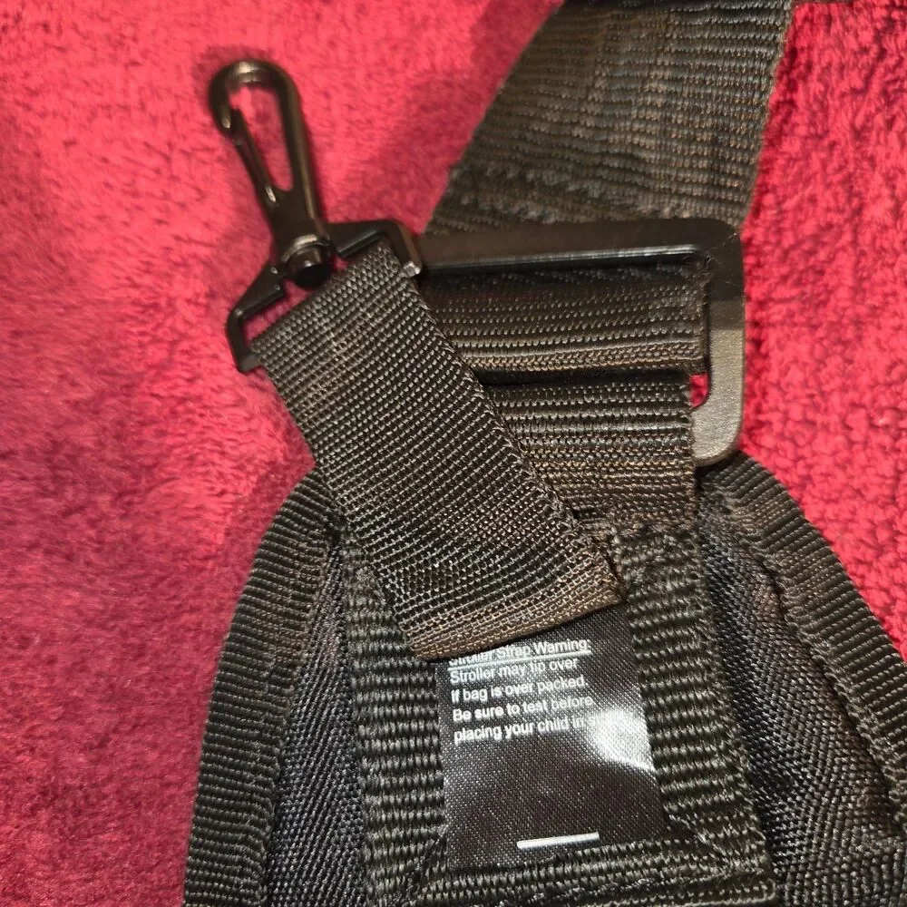 Diaper Dude Original Black Messenger Diaper Bag 4 Dads Crossbody w/ Changing Pad